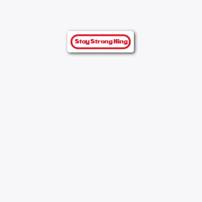 Stay Strong King red video game logo 